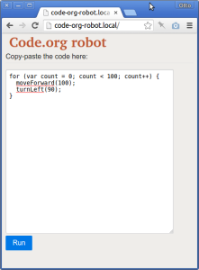 Code.org robot UI